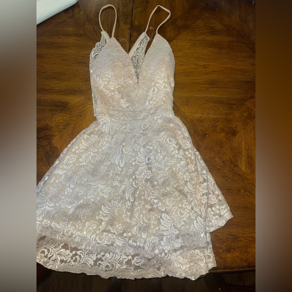 Women’s/ juniors rose gold sparkly formal dress